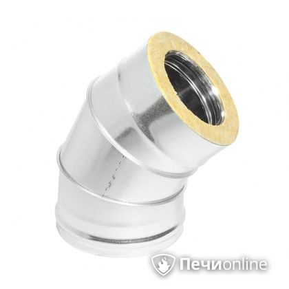 Колено 135° (45°) Теплов и Сухов Отвод Термо 45* ОТ-Р 430-0.5/оцинковка D200/260 в Ирбите