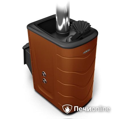 Дровяная банная печь TMF Гейзер 2014 Inox с теплообменником терракота в Ирбите
